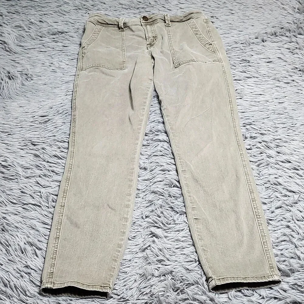 Cosmic Blue Love Skinny Jeans‎ Womens Size 28x27 Skinny Green Stretch Pistola